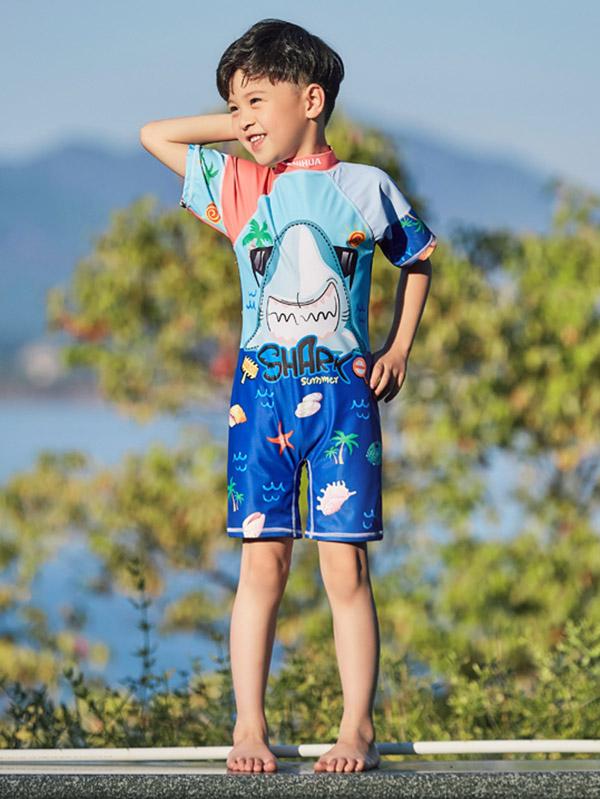 AONIHUA One Piece Little Boy Swimwear