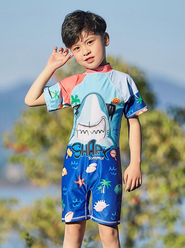 AONIHUA One Piece Little Boy Swimwear