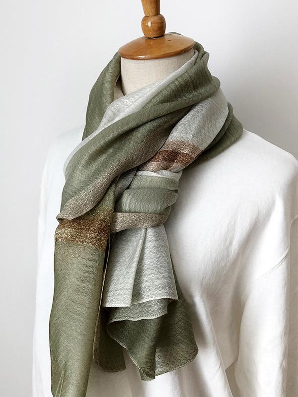 Silk Fashion Split-color Soft Scarf