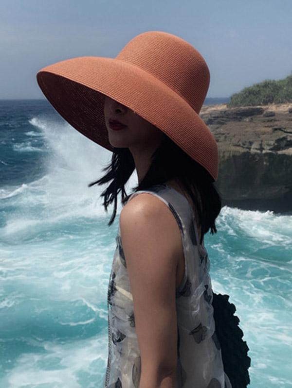 Leisure Long-Brim Sun-Protection Straw Hat