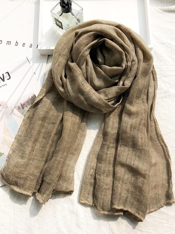 Pure Color Cotton Soft Shawl Scarf