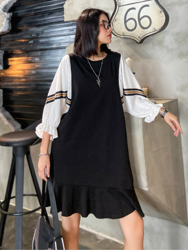 Original Falbala Puff Sleeve Dress