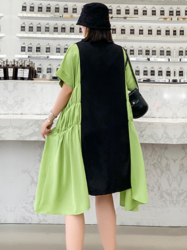 Original Split-Joint Lapel Shirt Dress