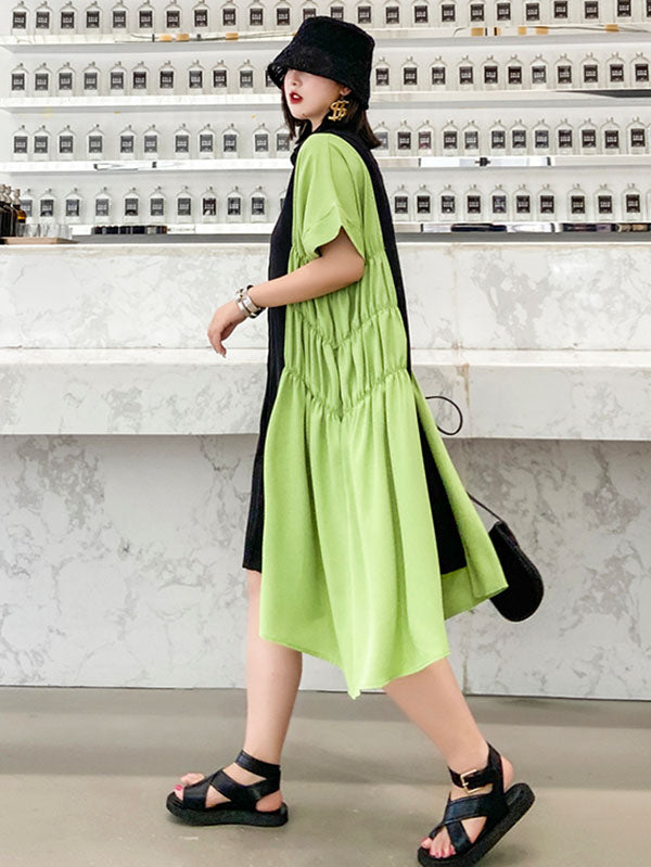 Original Split-Joint Lapel Shirt Dress