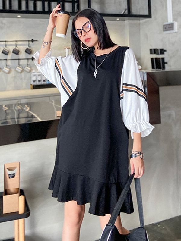 Original Falbala Puff Sleeve Dress