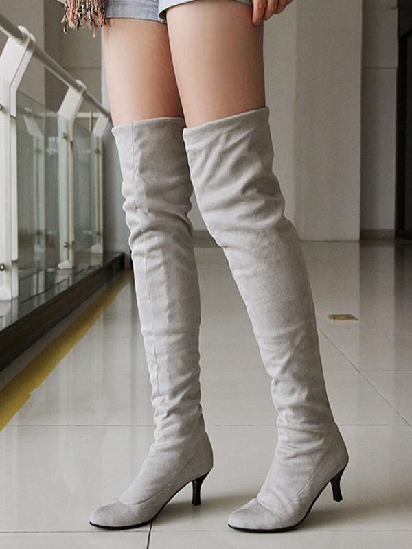 Suede pure high boots