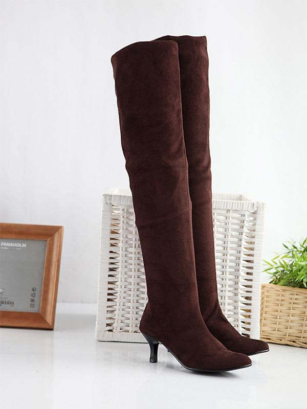 Suede pure high boots