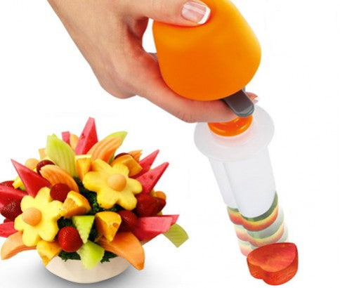 Creative DIY Plastic Presse Fruit Cutter Slicer Kitchen Gadgets