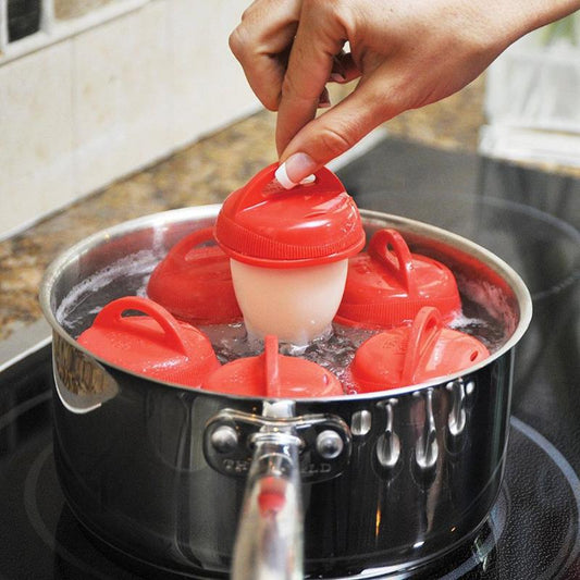 6pcs Silicone Boiled Egg Cup Cooker Kitchen Gadgets